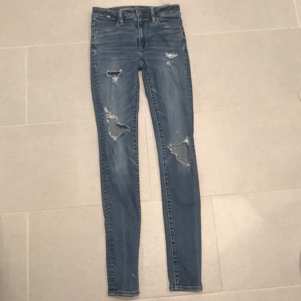Ripped denim jeans
